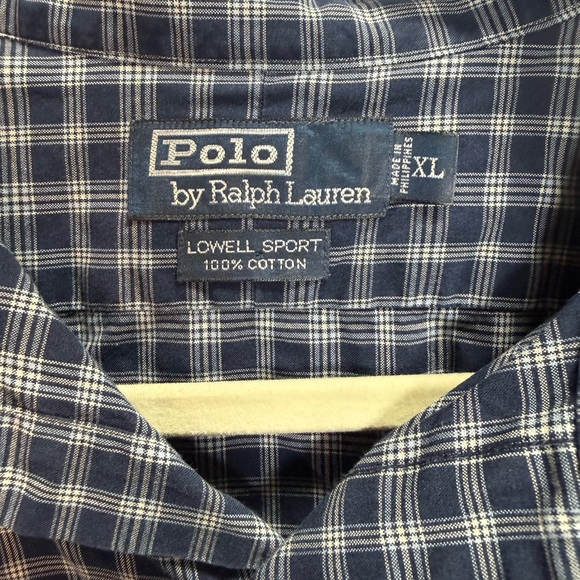 Polo Ralph Lauren Men’s Plaid Button Down Shirt XL Lowell Sport Cotton - Picture 3 of 4